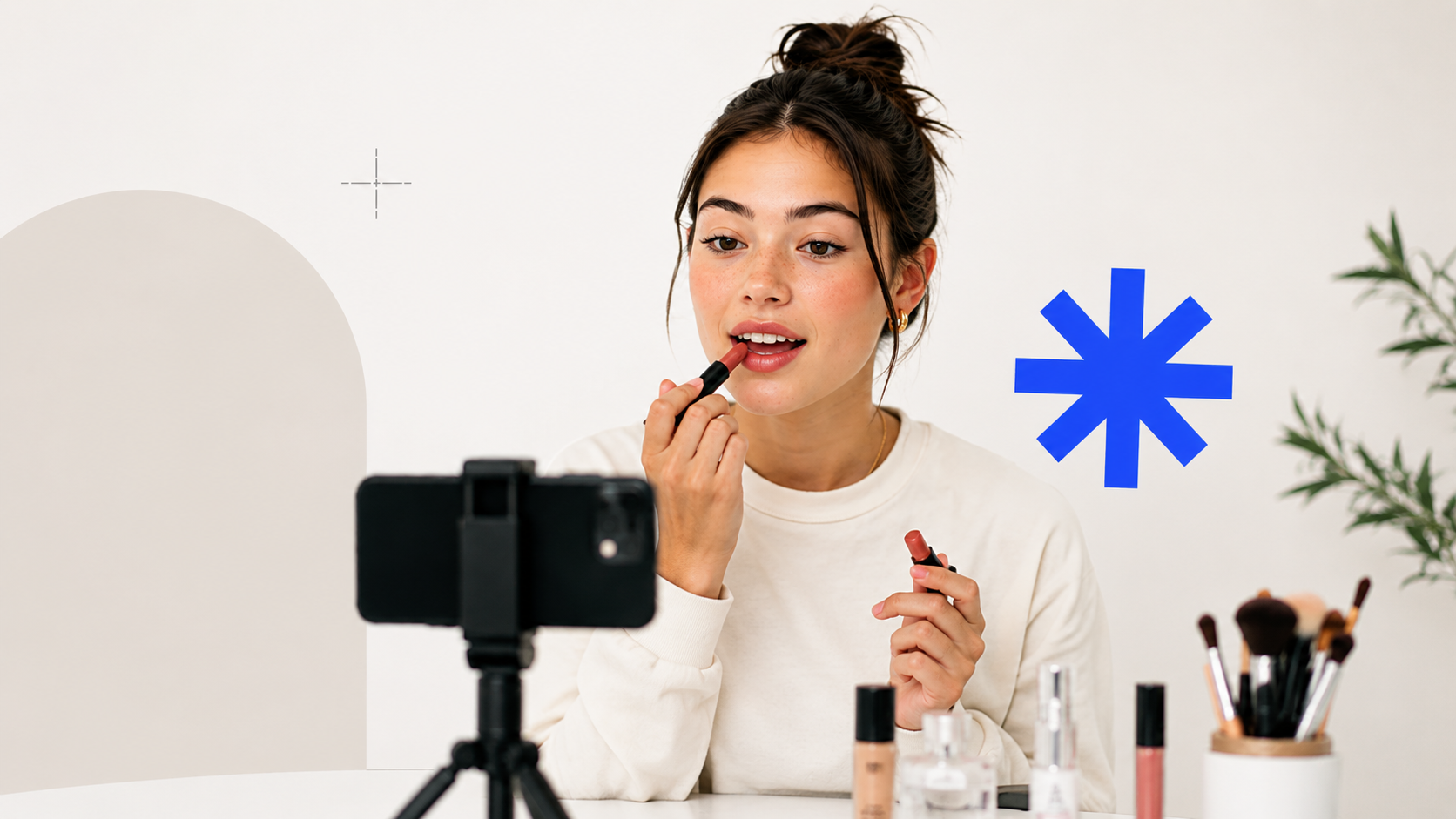 Tutorial still — @martamlec applying the look